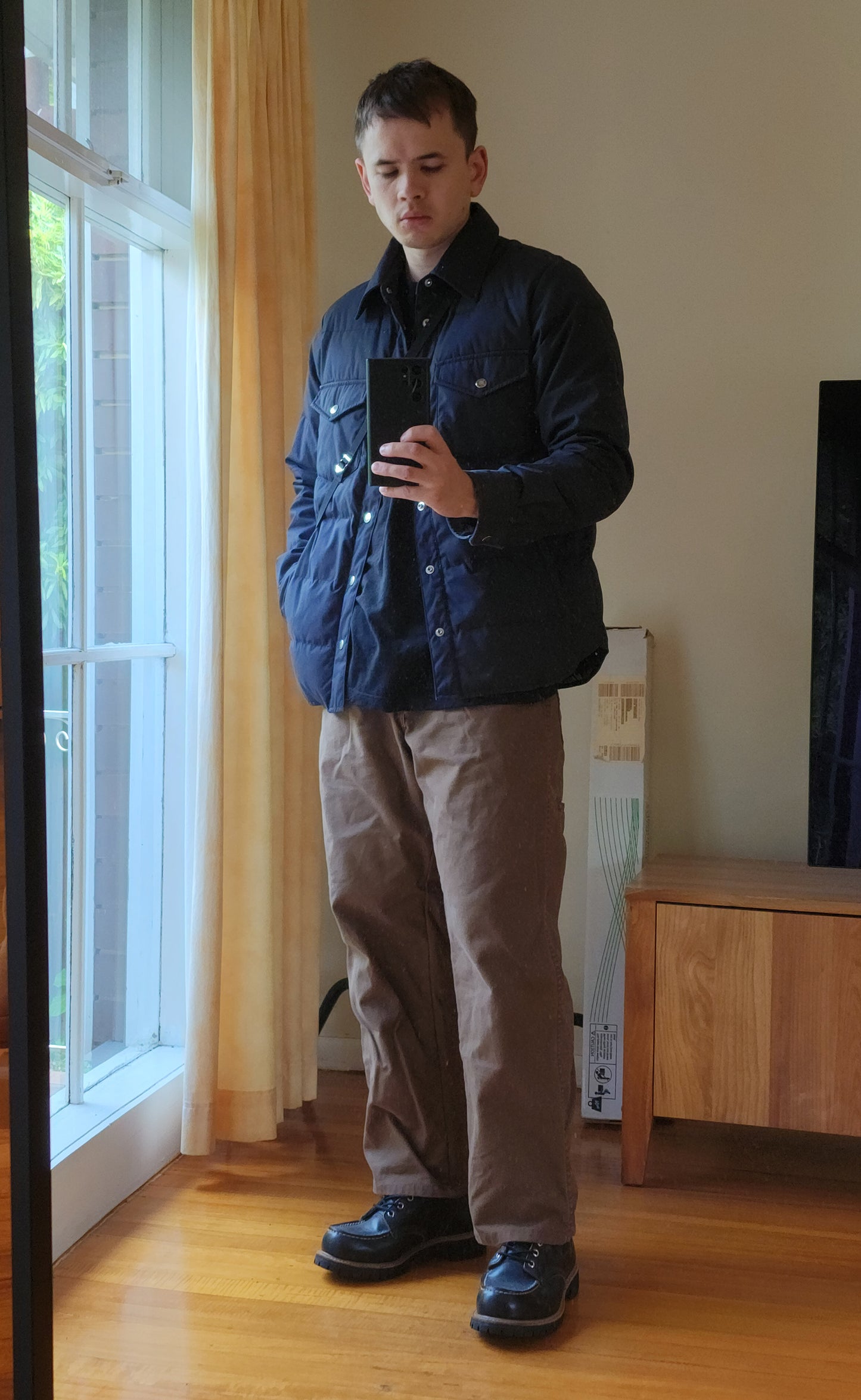 The North Face Purple Label 65/35 BayHead Cloth Puffer Shirt Jacket