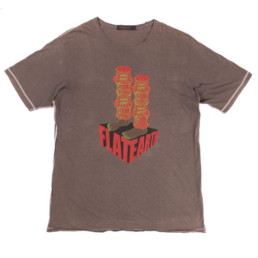 Undercover Scab Era "Flat Earth" Distressed T-Shirt (2002AW-2004AW)