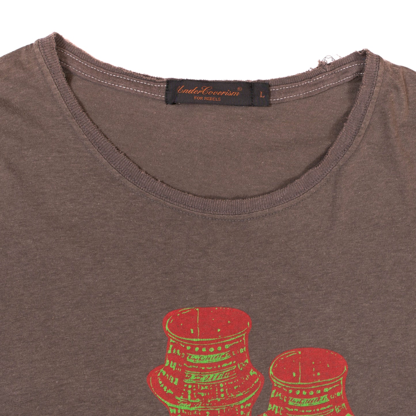 Undercover Scab Era "Flat Earth" Distressed T-Shirt (2002AW-2004AW)