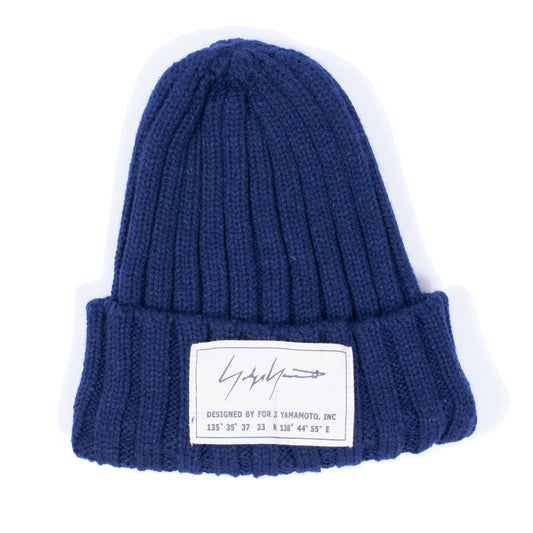 Yohji Yamamoto Logo Patch Knit Beanie