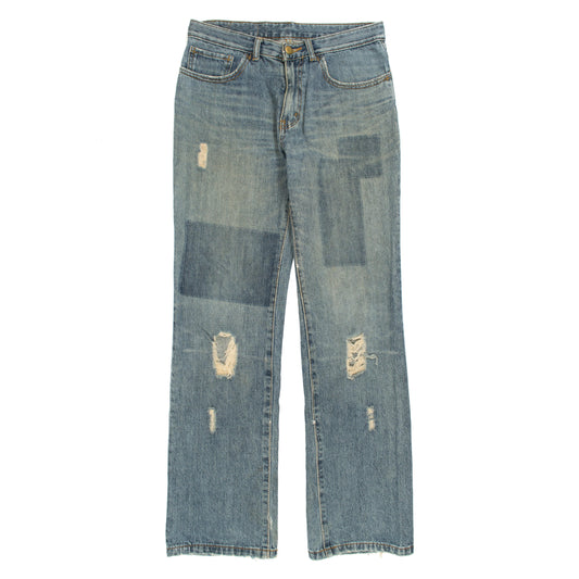 Number (N)ine By Takahiro Miyashita Distressed "Pain" Denim