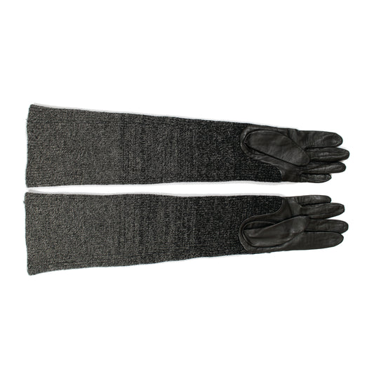 Undercover "Earmuff Maniac" Gradient Knit Leather Gloves (2009AW)