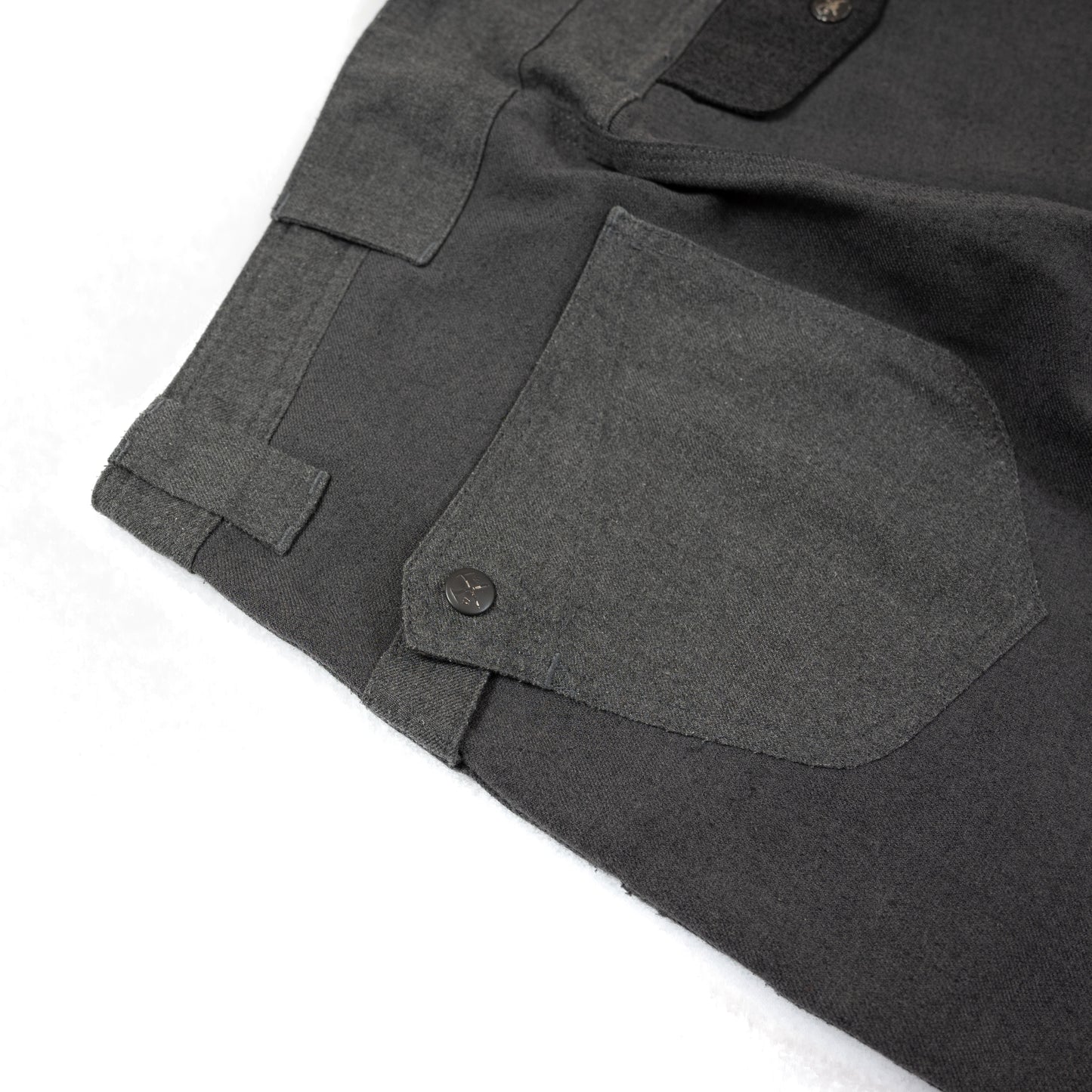 White Mountaineering Serge Stretch Asymmetric Tuck Pants (2011AW)