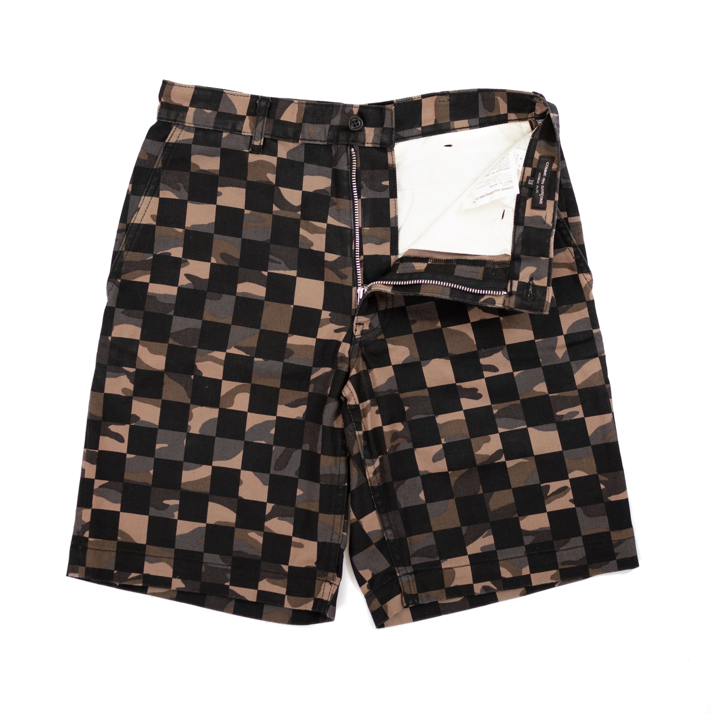 Comme des Garçons Homme Plus Checkered Camo Shorts