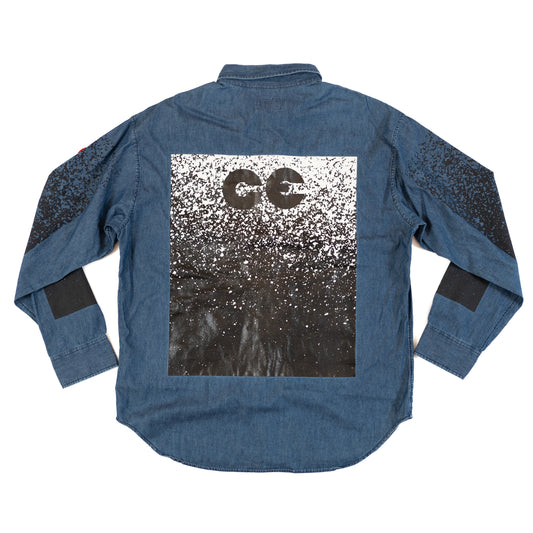 Cav Empt Indigo Noise Print Shirt (2014AW)