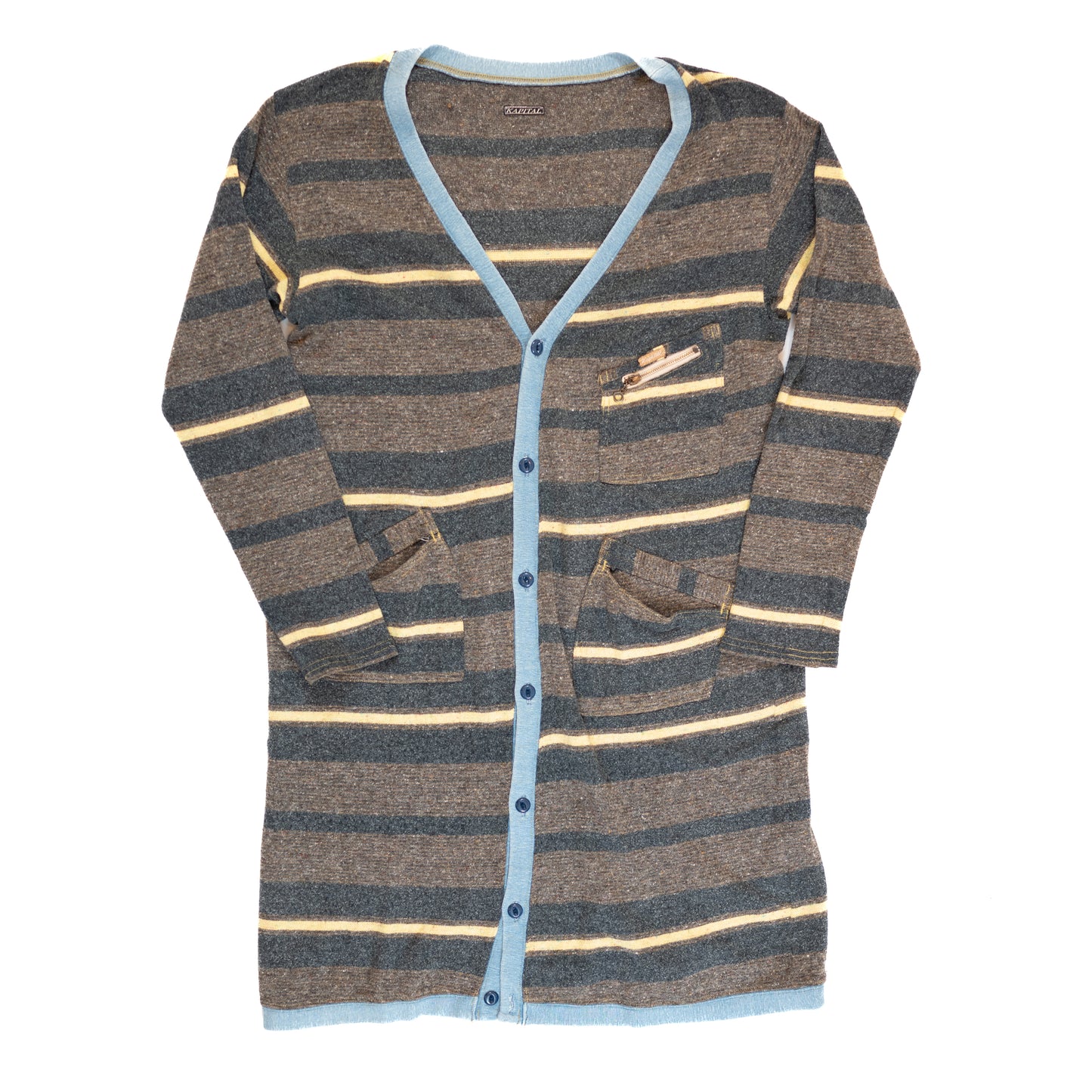 Kapital Long Striped Cardigan
