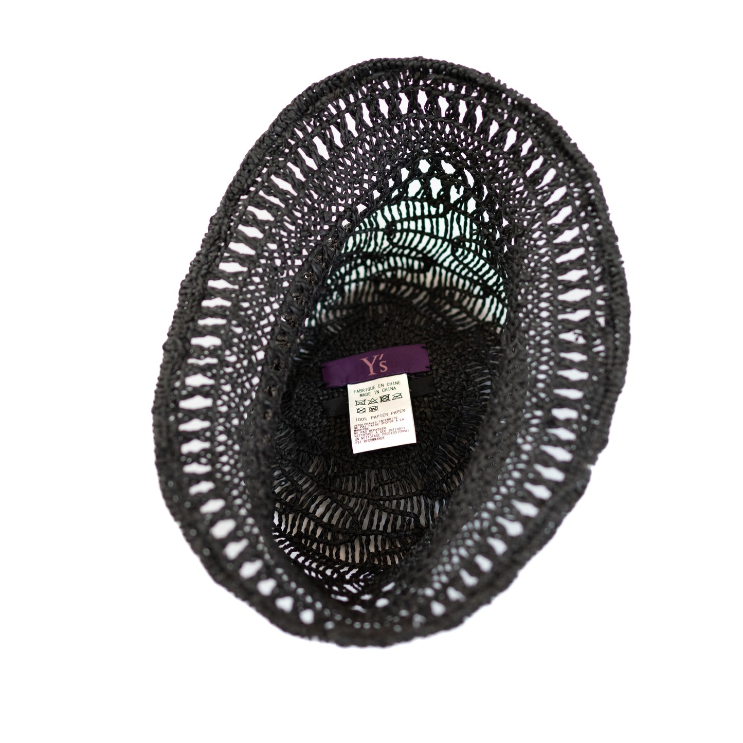 Yohji Yamamoto Y's Loose Knit Paper Bucket Hat