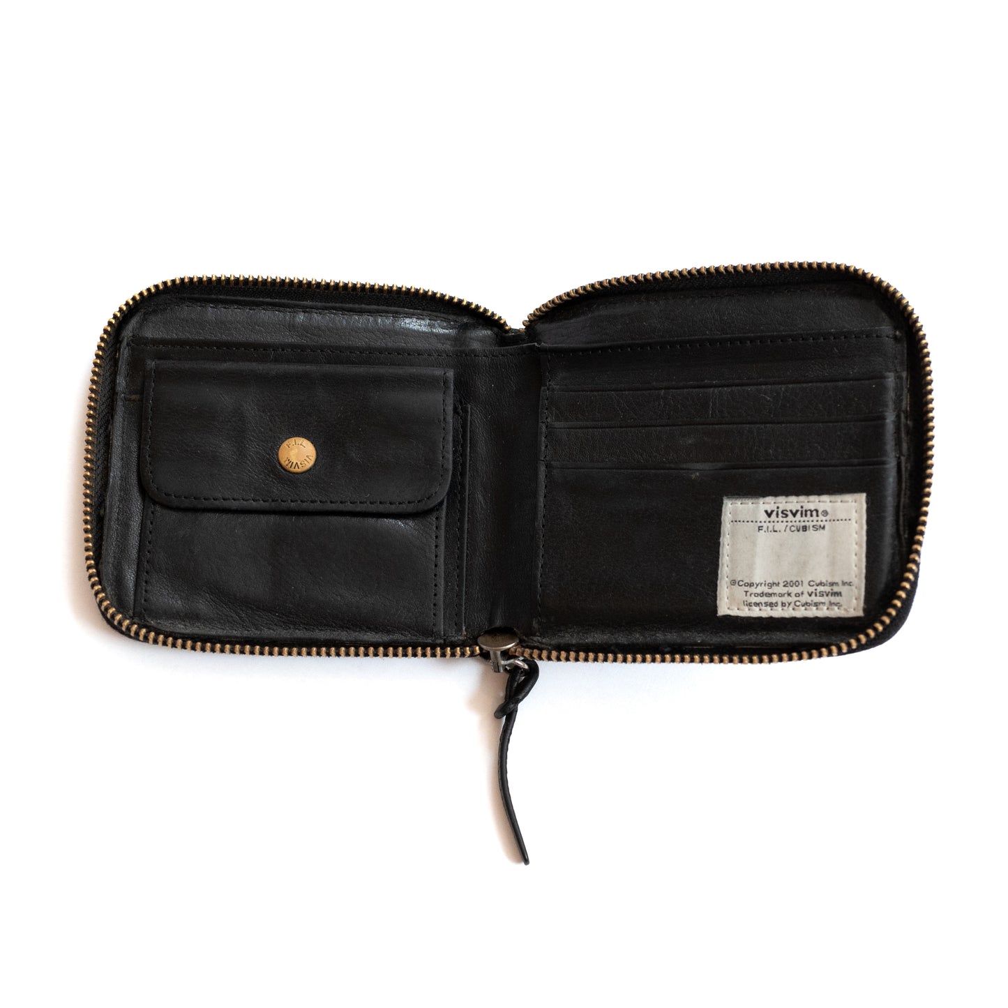 Visvim Leather Bi-Fold Zip Wallet
