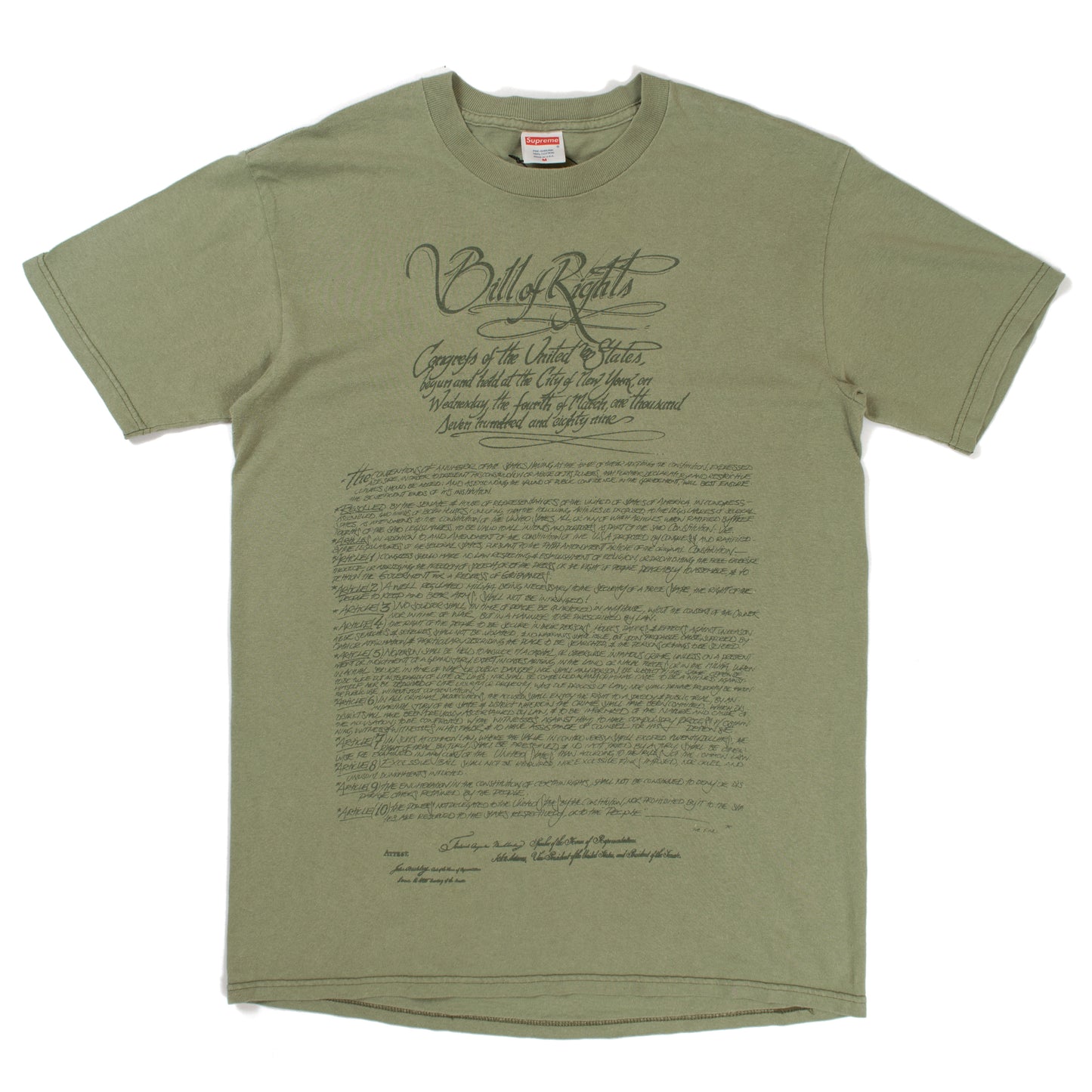 Supreme "Bill of Rights" T-Shirt (2003)
