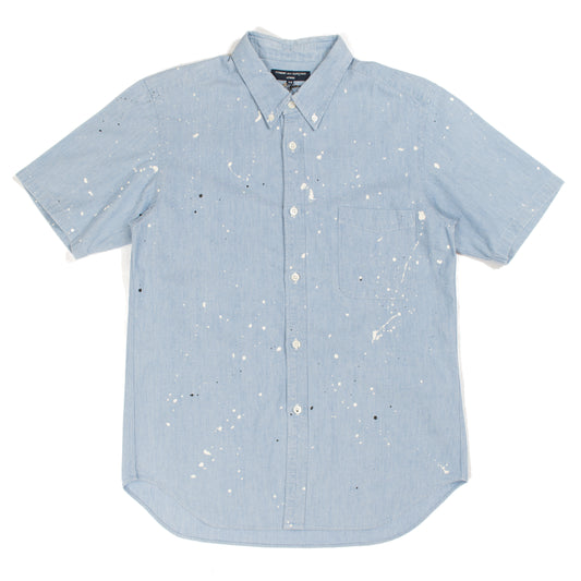 Comme des Garçons Homme Paint Splattered Short Sleeved Shirt