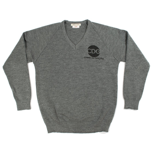 Comme des Garçons x Charles Kirk V-Neck Knit "CDG" Sweater (2011AD)