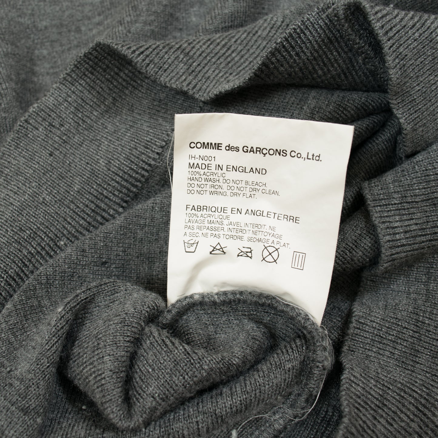 Comme des Garçons x Charles Kirk V-Neck Knit "CDG" Sweater (2011AD)