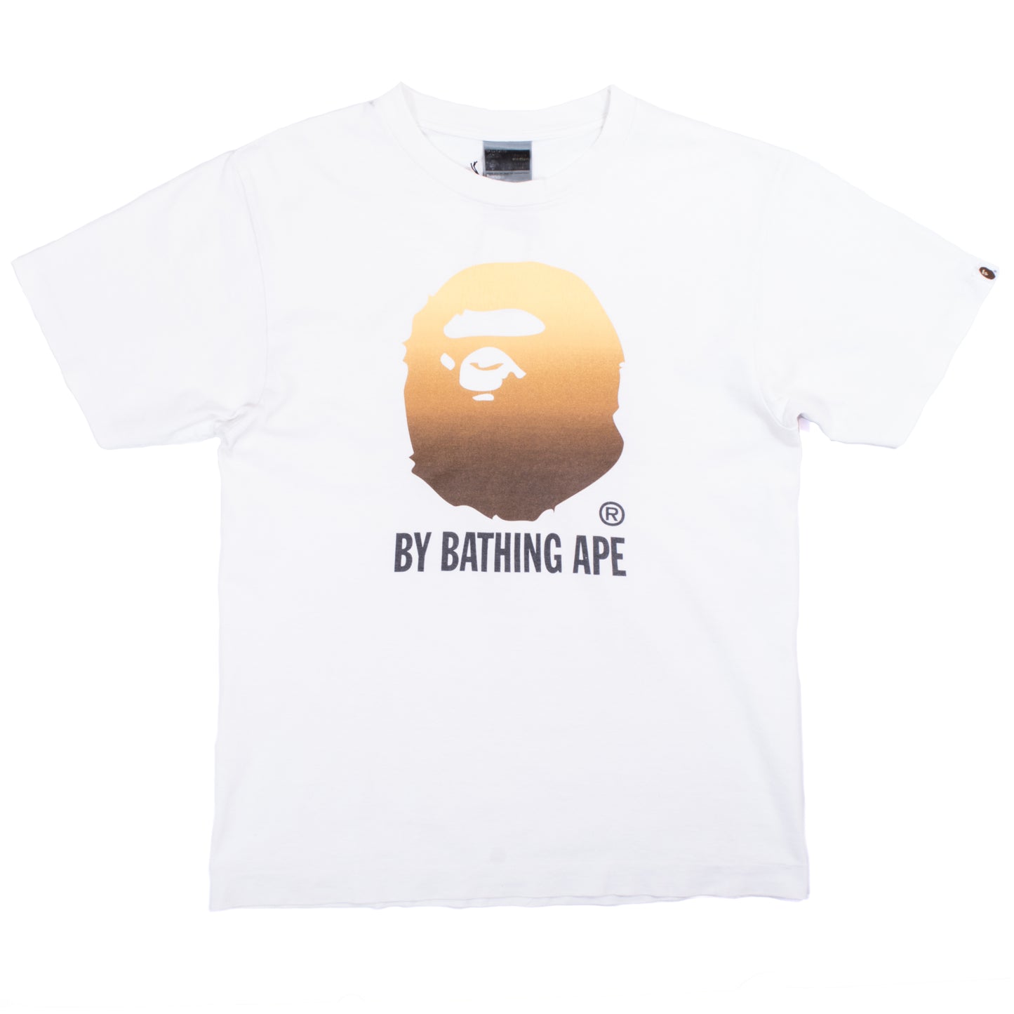 A Bathing Ape	Yellow Gradient Ape Head T-Shirt (Pre-2005)