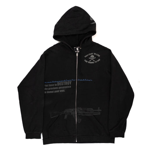Neighborhood Crossbones Zip Up Hoodie (2004)