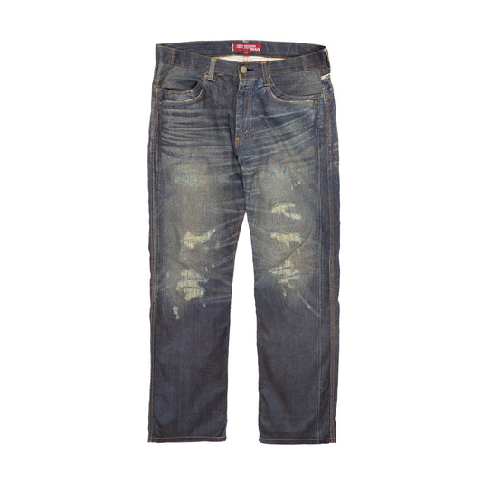Comme des Garçons Junya Watanabe MAN Distressed Denim Print Pants