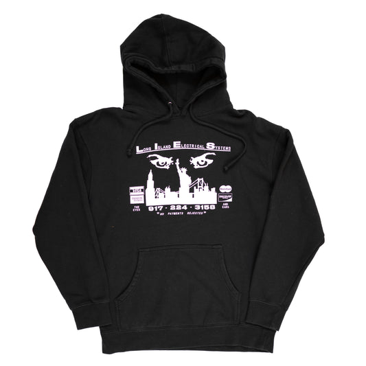 L.I.E.S Records Black Electrical Systems Print Hoodie
